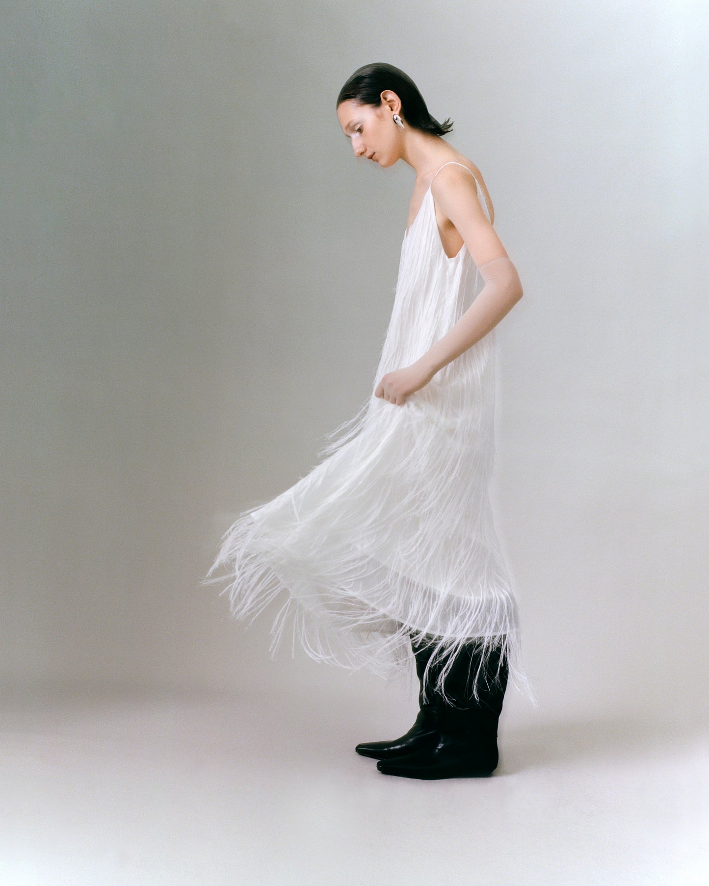羽白爵士裙 Feather Jazz Dress